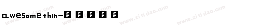 awesome thin字体转换